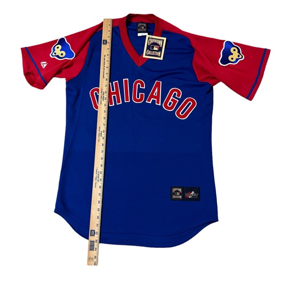 Vintage NWT CoopersTown Collection Cubs Jersey Mens Medium Chicago MLB USA Made - Picture 10 of 10